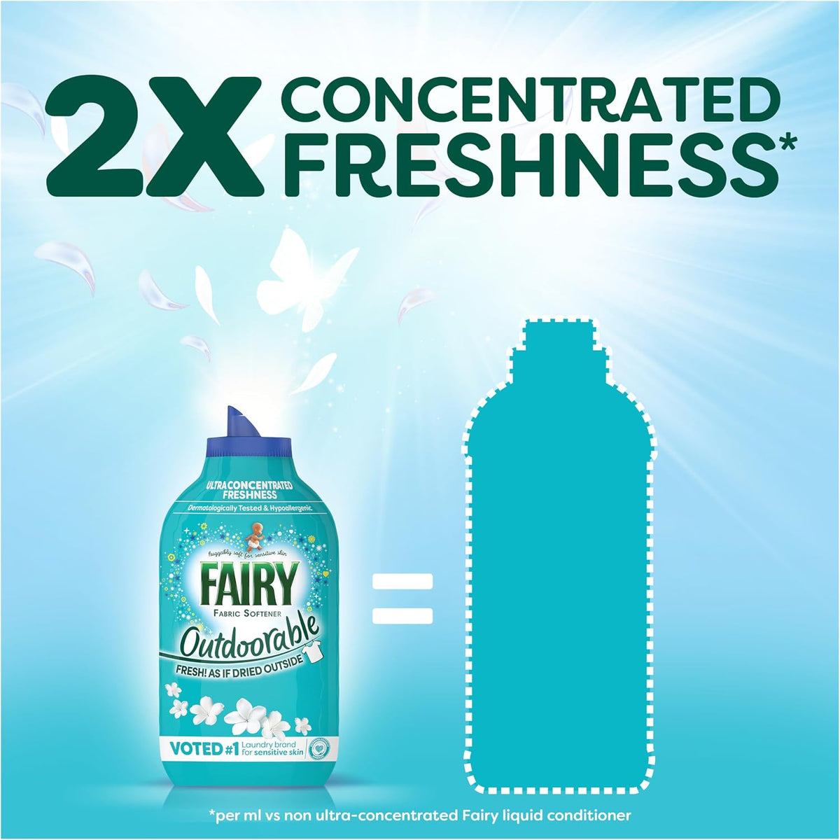 Fairy Outdoorable Fabric Softener, 1.47L, 105 Washes, First Day of Spring