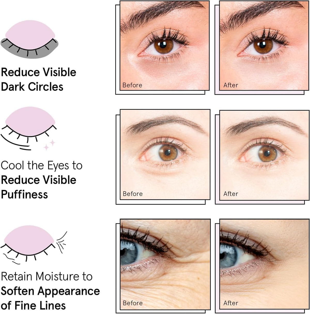 grace & stella Award Winning Under Eye Patches for Dark Circles - Illuminating Under Eye Masks for Puffy Eyes - Undereye Gel Patches with Niacinamide - Vegan - Gifts for Sisters (6 Pairs, Blue)