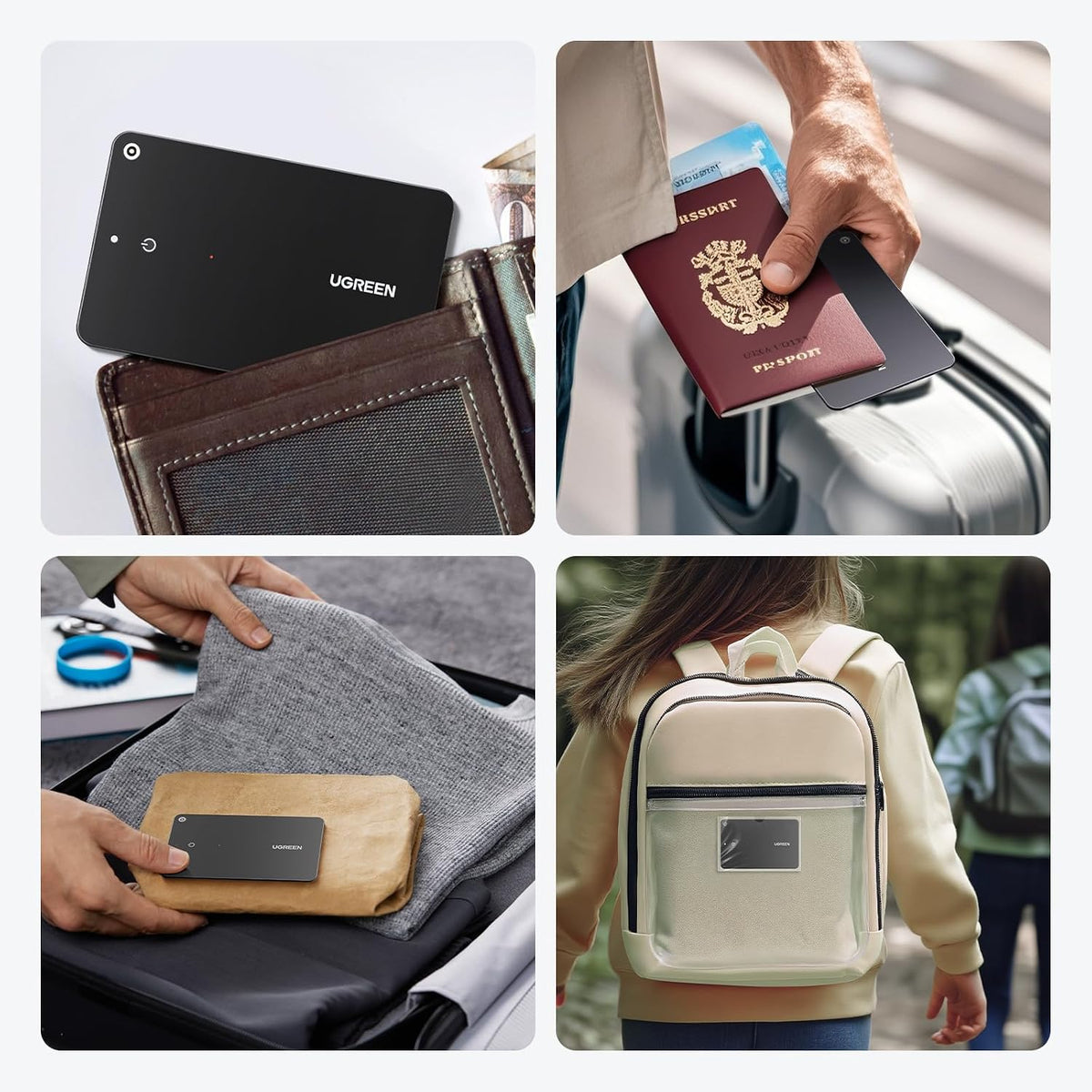 UGREEN FineTrack Slim Wallet Tracker for Apple Find My (iOS only), 1.7mm