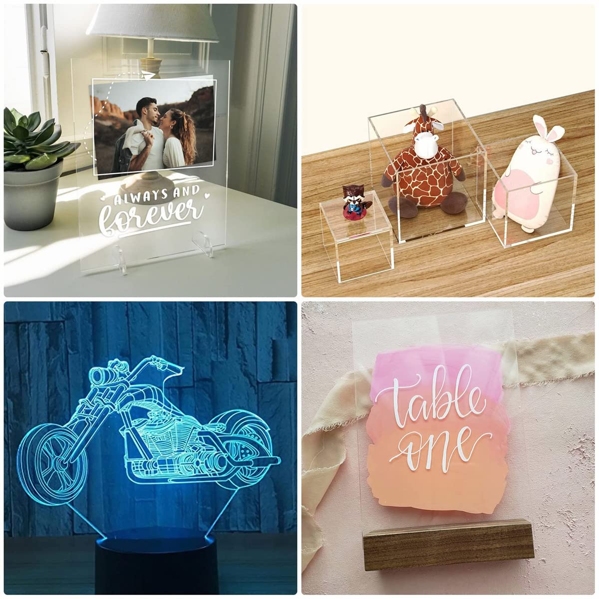 A4 Clear Acrylic Sheets - 210mm x 297mm x 6mm Clear Plastic Acrylic Sheet, Transparent Plastic Sheet Panels for Decoration, Display, Picture Frame, Painting
