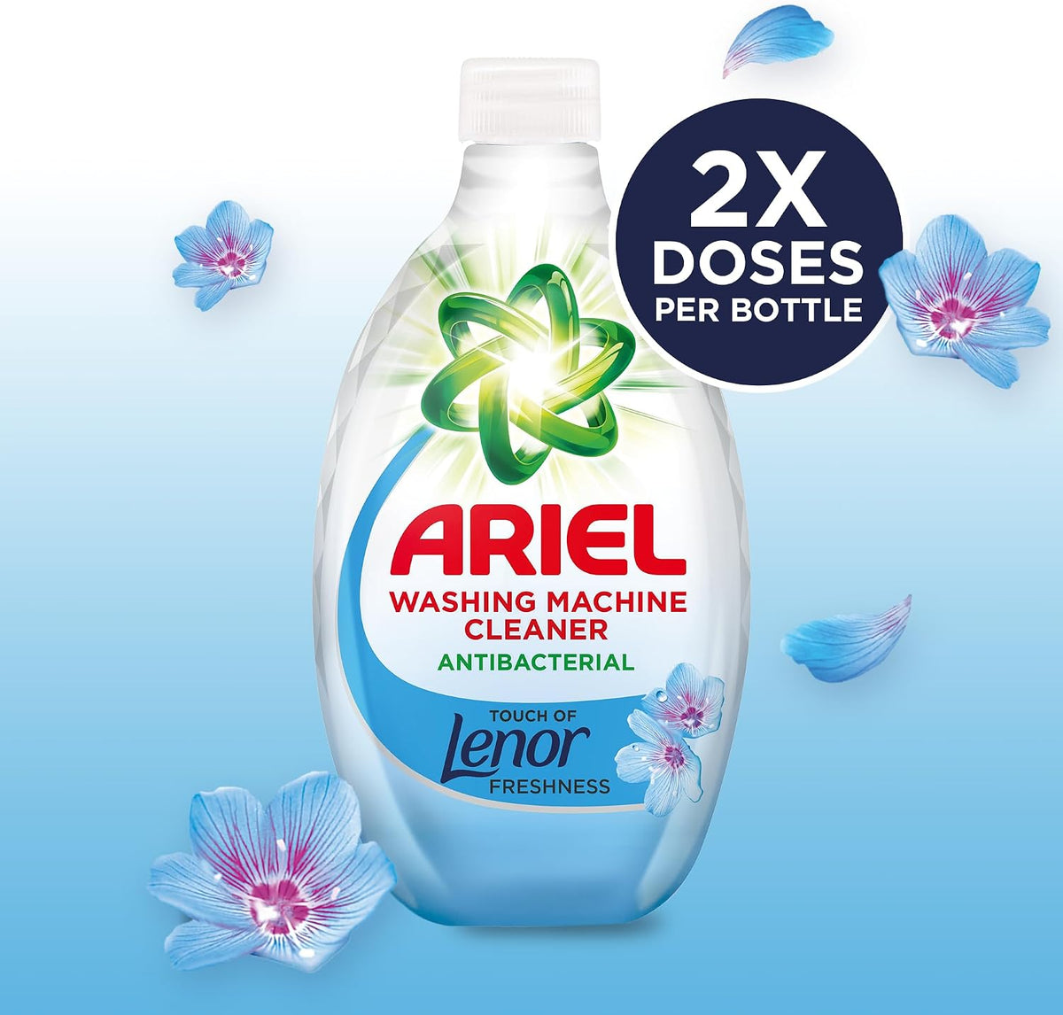 Ariel Washing Machine Cleaner with Lenor Spring Awakening 250ml - 2x Uses