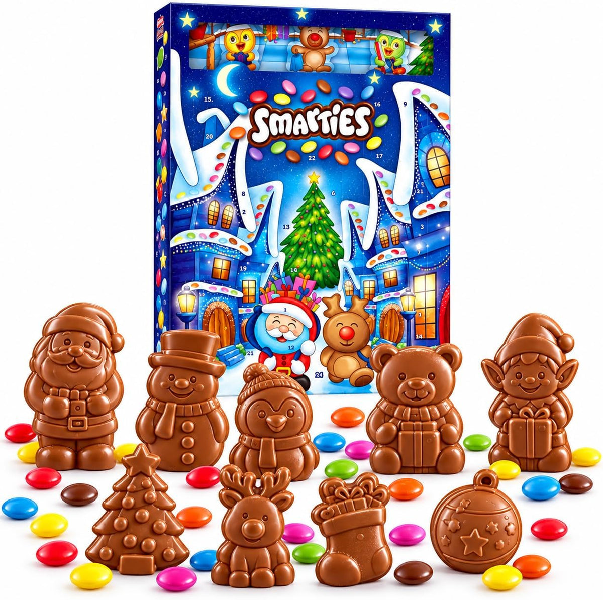 Chocolate Advent Calendar 2026 – Christmas Chocolate Advent Calendar with Assorted Milk Chocolate Figures – 24 Day Christmas Countdown Calendar – ChristmasSweets, Secret Santa Gift & Stocking Filler