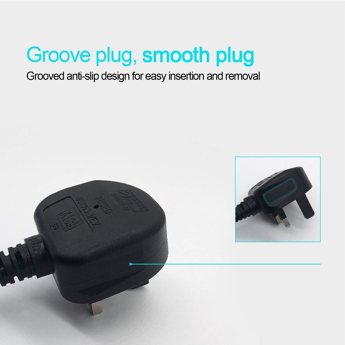 2 Pin Mains Power Lead Figure 8 IEC C7 Cable Compatible With Xbox One S Slim Game Console, Xbox One X, Sony PS2 PS3 PS4 (Slim Edition), PSP, PSV, HP/Samsung/Sony/Acer/Asus/Lenovo/MSI Laptop