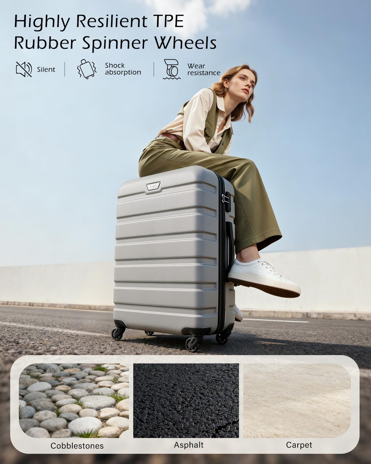 COOLIFE 28 Inch Large Suitcase, ABS+PC, Lightweight Hard Shell Luggage