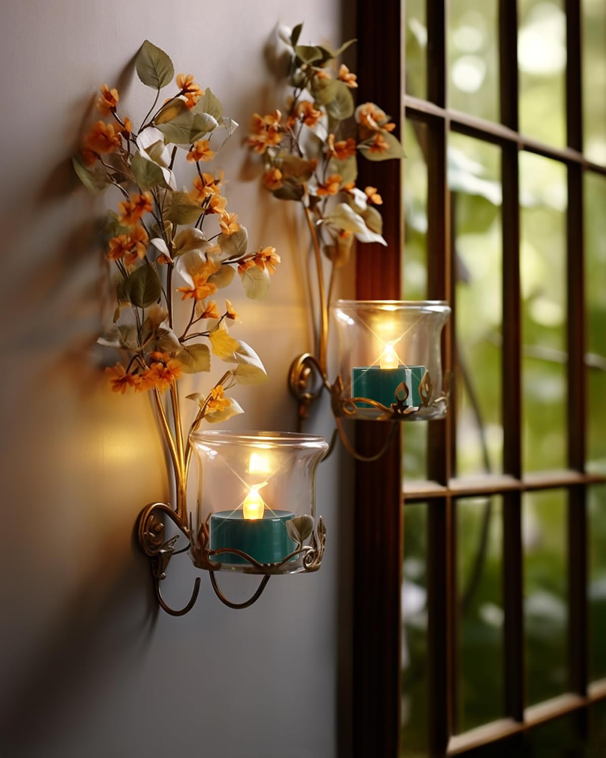 Homemory Led Battery Operated Tea Lights, Fake Electric Flickering Candles
