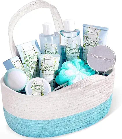 BODY & EARTH Bath Set for Women, 11 Piece Spa Gift Set