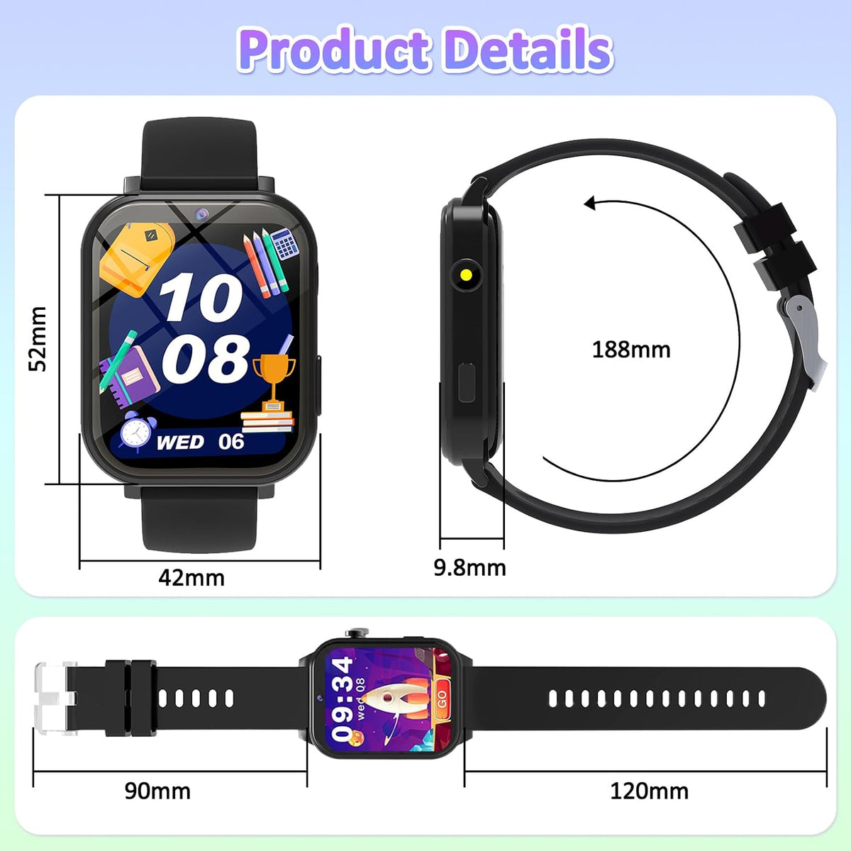 Kids Smart Watch for Boys Girls, Smart Watch for Kids Fitness Watch