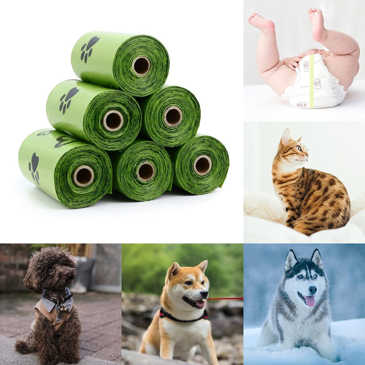 Biodegradable Dog Poo Bags with Dispenser Leak Proof - 280 Count Scented