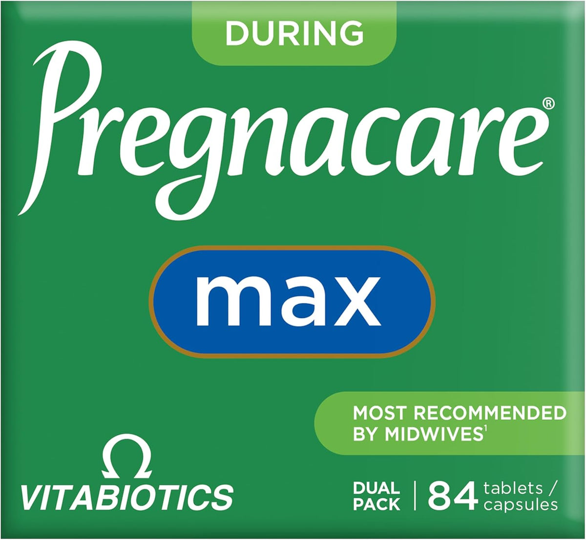 Pregnacare MAX Pregnancy Vitamins - UK's No.1 Pregnancy Brand. Greater Prenatal Care for Women, Supplement with Added Omega-3 DHA for Normal Brain and Eye Development