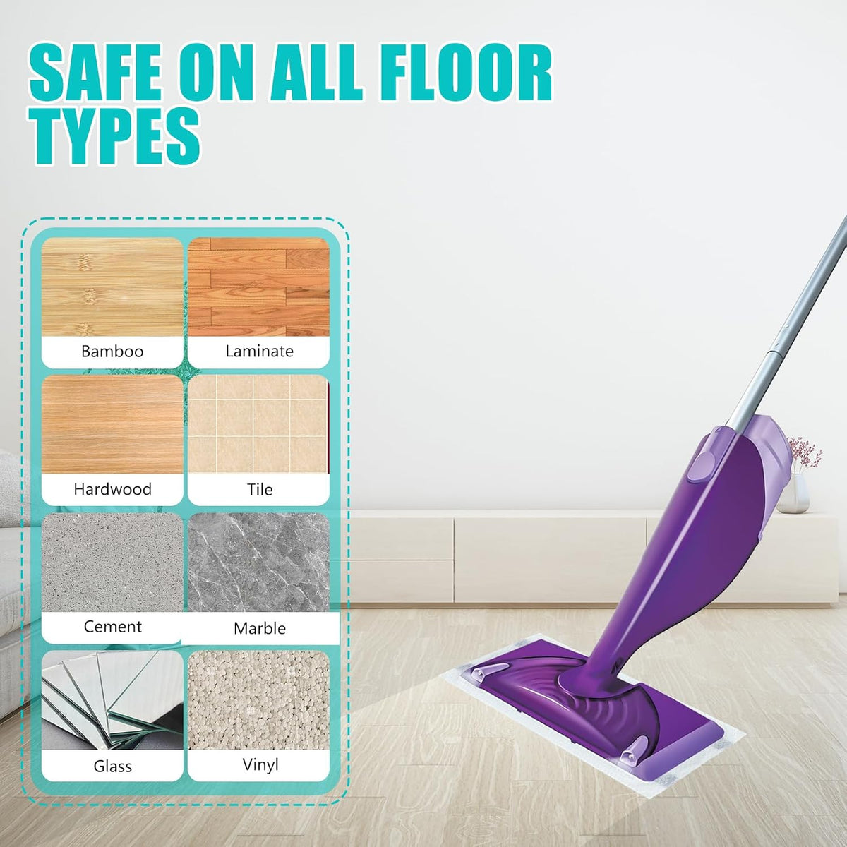 30 Pads Power Mop Refills for Flash Power Mop,Multi-Surface Mop Refill Pads