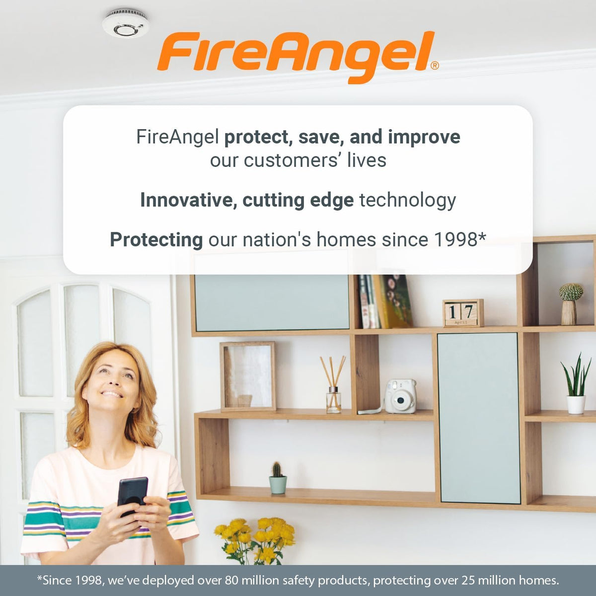 FireAngel SB1-R Smoke Alarm and FA6813 Carbon Monoxide Detector Set
