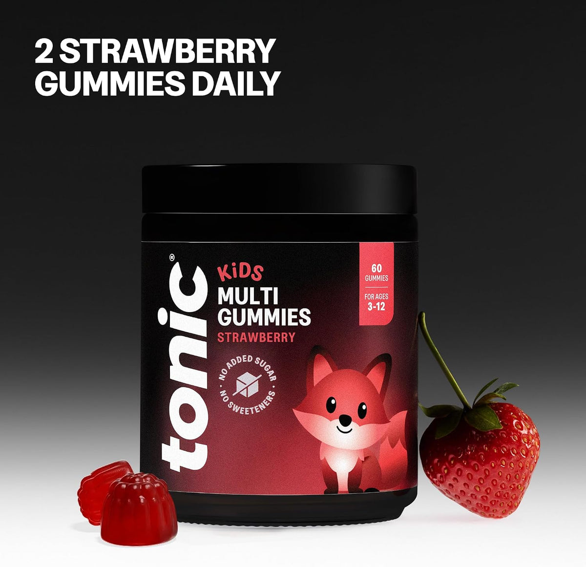 Tonic Health Kids Multivitamin Gummies - 14 in 1 - Strawberry (60 Count)