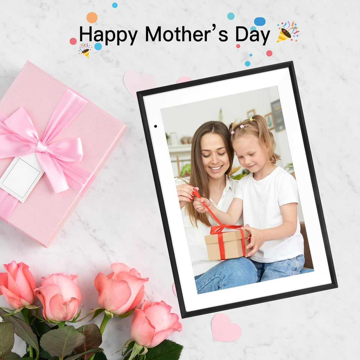 AiMOR Digital Photo Frame 10.1 Inch Large Digital Picture Frame with 1280X800 IPS Full HD Touch Screen, humblestead 32 GB WiFi Smart Frame Share Photos and Videos Instantly from Anywhere via AiMOR