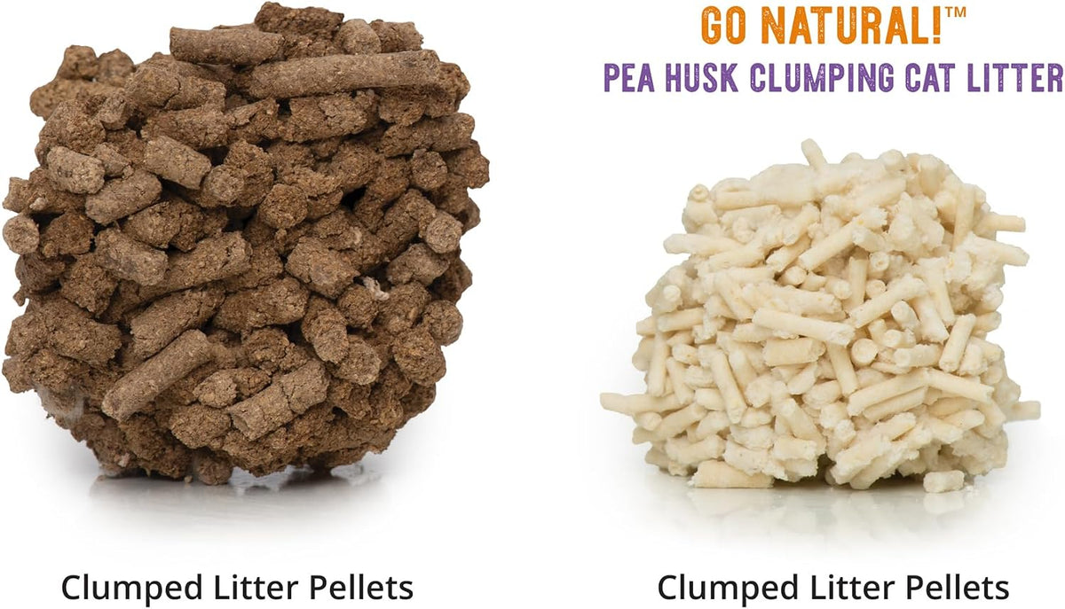 Catit Go Natural Vanilla Scented Pea Husk Clumping Cat Litter, Deodorising, 99.9% Dust-Free, Fast Clumping Cat Litter, Plant-Based Litter for Cats & Kittens, 5.6kg (2 x 2.8kg)
