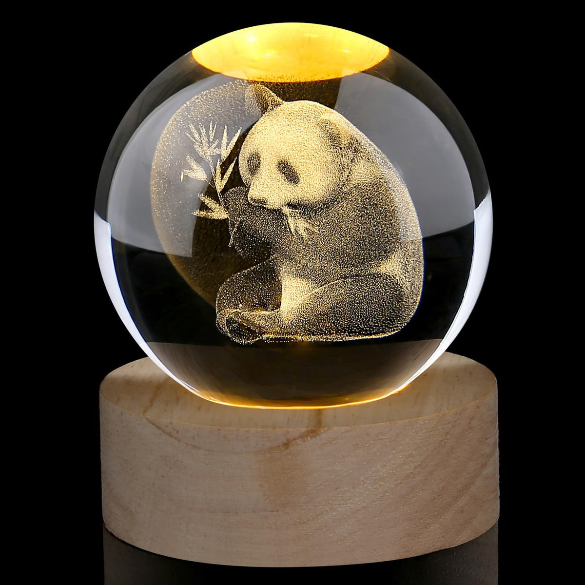 Glass Christmas Reindeer 3D Crystal Ball Christmas Ornaments