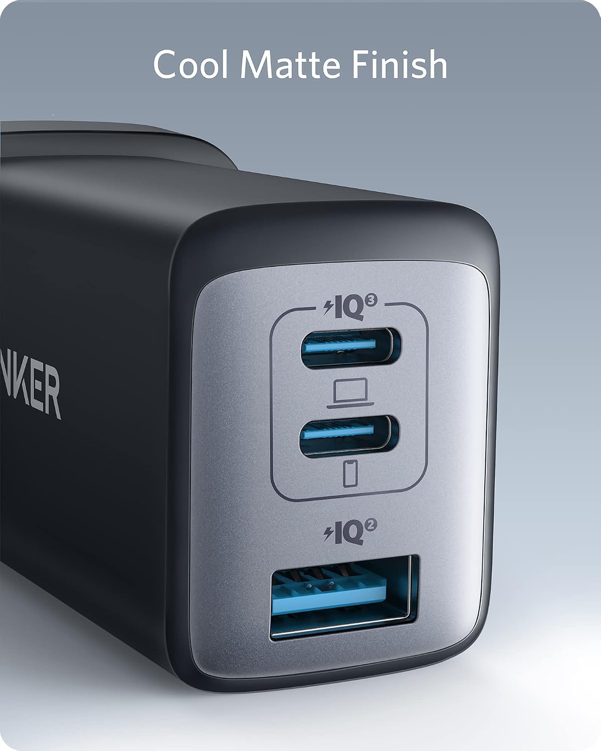Anker 735 Charger (Nano II 65W), PPS 3-Port Fast Compact USB C Charger