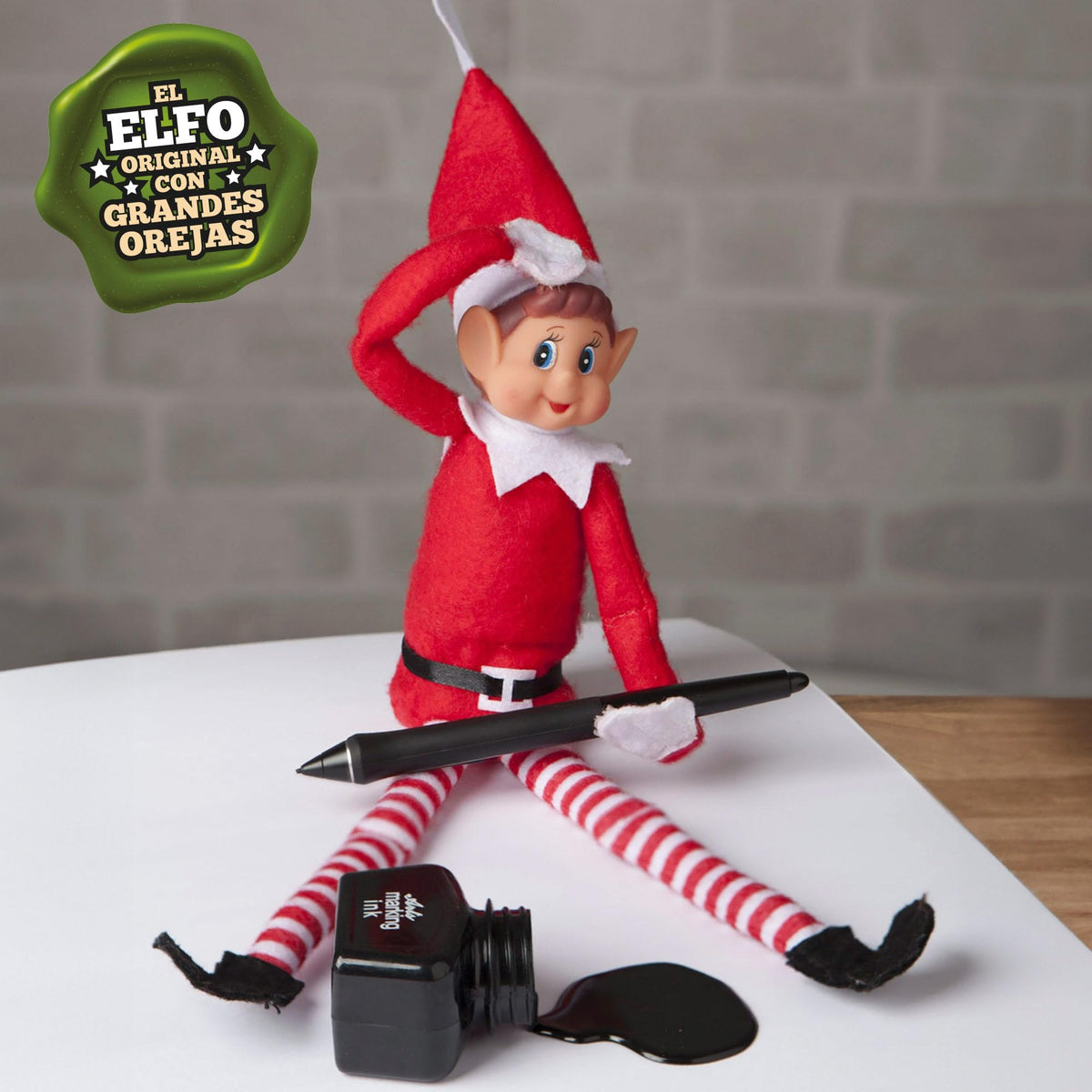 Elves Behavin' Badly Charming Red Long Leg Soft Body Vinylface Girl Elf with Hat - 30 cm (1 Pc.) - Premium Quality Plush Toy - Perfect For Holiday Decor & Gift-giving