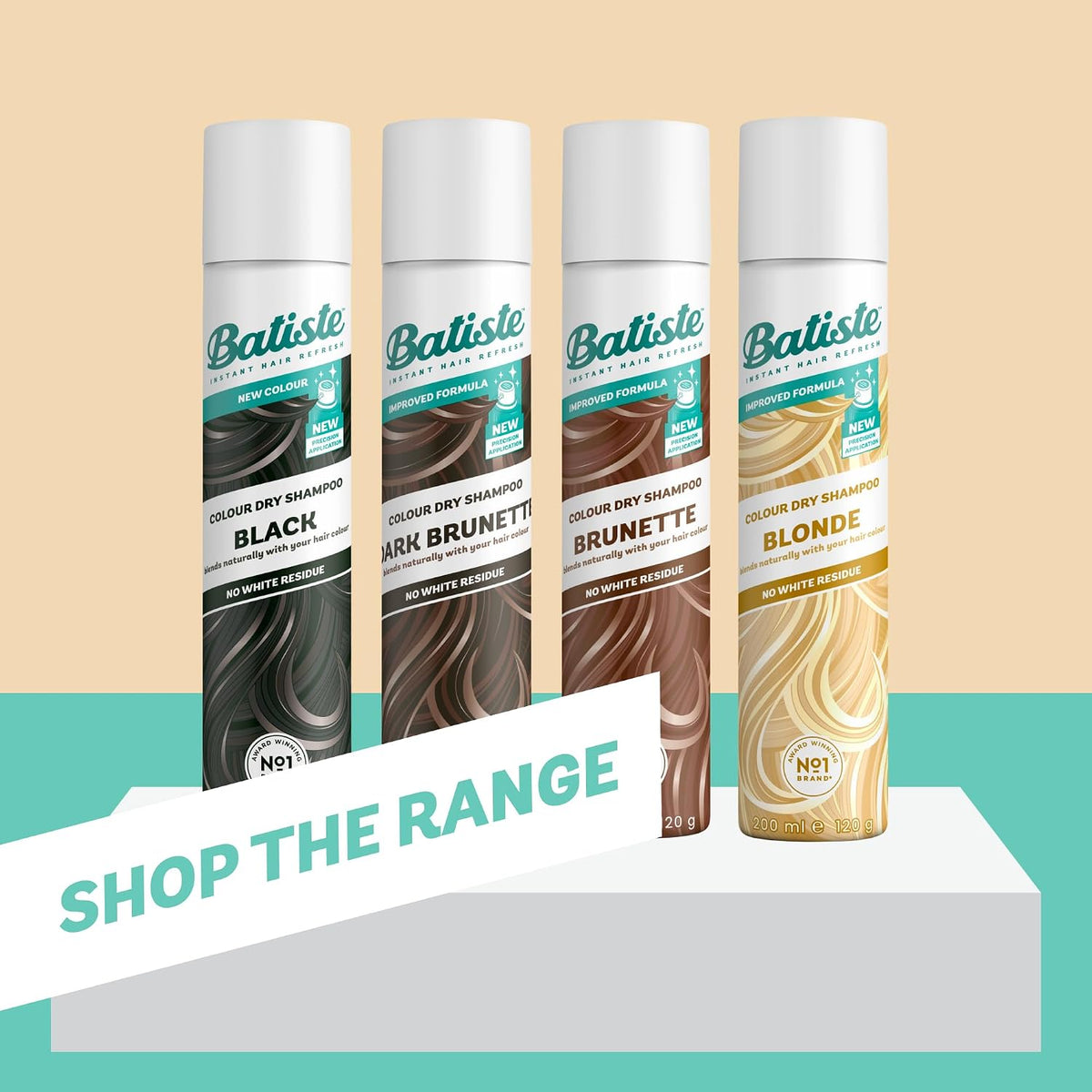 Batiste Dark Brunette Dry Shampoo, Colour Blends Seamlessly, 350ml