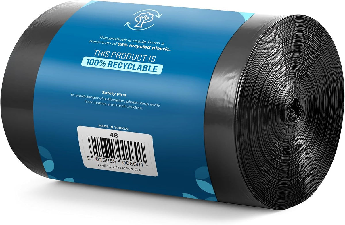 EcoBag Refuse Sacks, Recyclable & Leak Resistant, 100L Everyday (30µm)