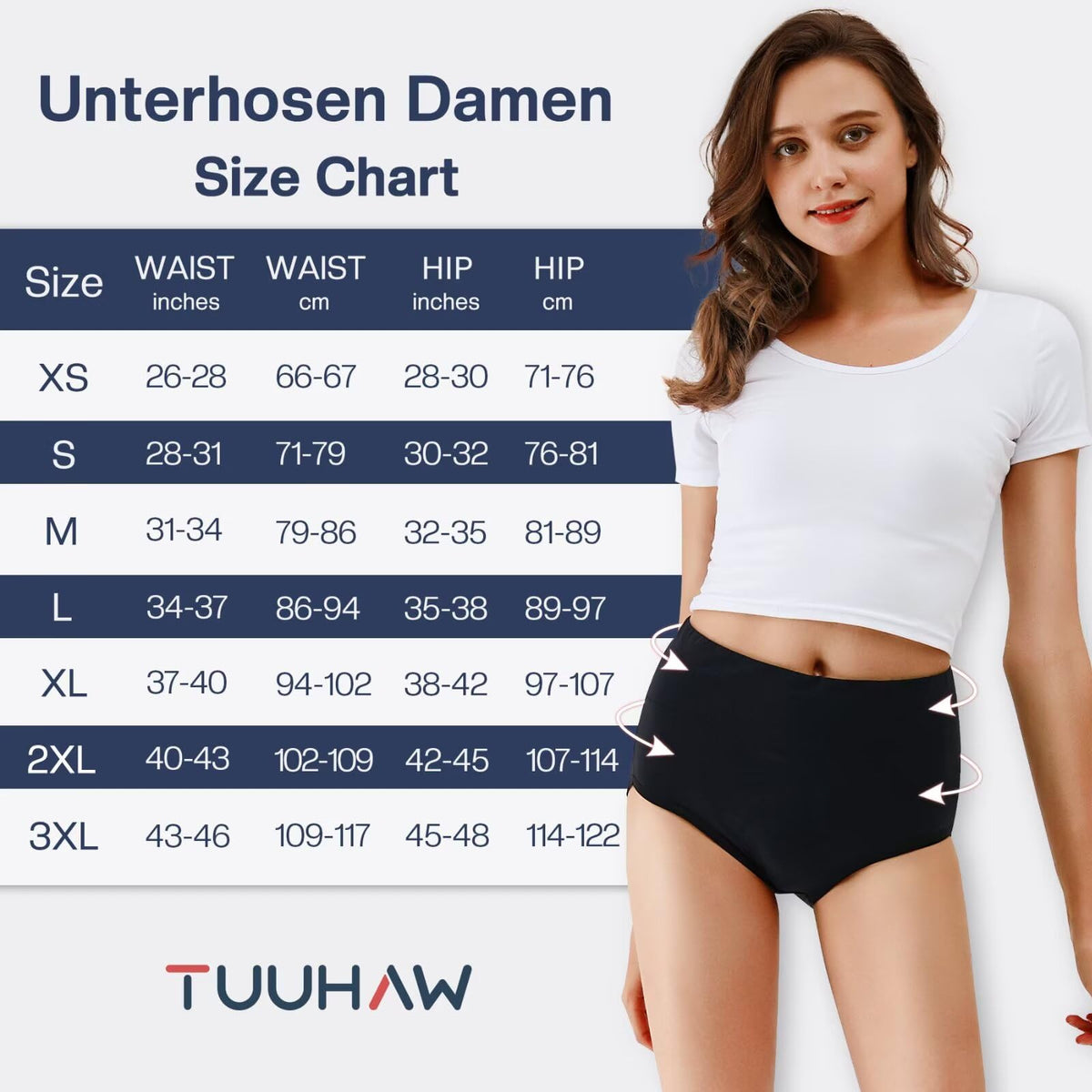 Underwear Women High Waisted Knickers for Women 5 Pack Full Briefs