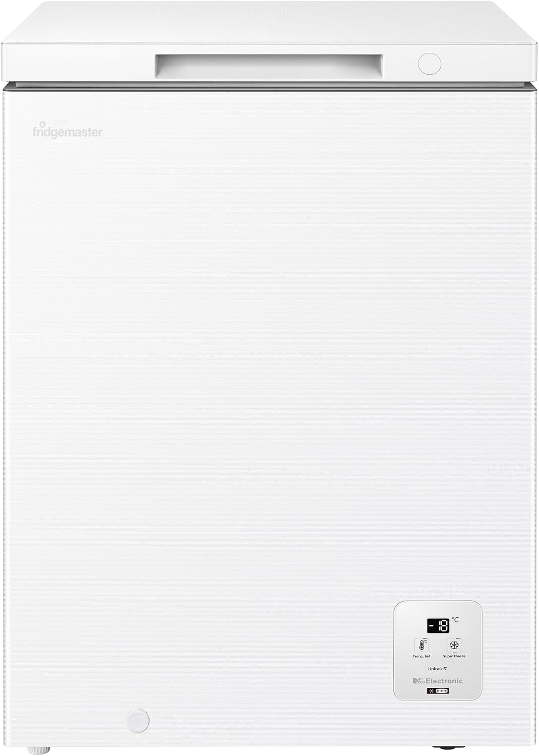 Fridgemaster Chest Freezer, White, 141 Litres, Class E, Energy Rating E, 85.8 x 60.6 x 55.9cm