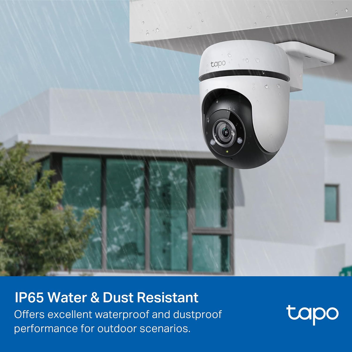 Tapo TP-Link C500 Outdoor Wi-Fi Security Camera, 360° FHD 1080P with Night Vision, Two-Way Audio, Cloud Video Recording, Works with Alexa