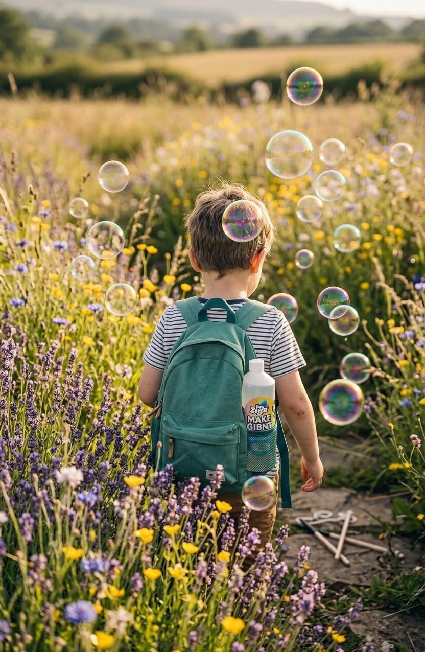 Dr Zigs Giant Bubble Solution 1L - Ready to Use Bubble Mix - Liquid for Giant Bubbles - Eco Friendly Bubble Solution for Kids Outdoor Toys & Garden Play, Made in UK