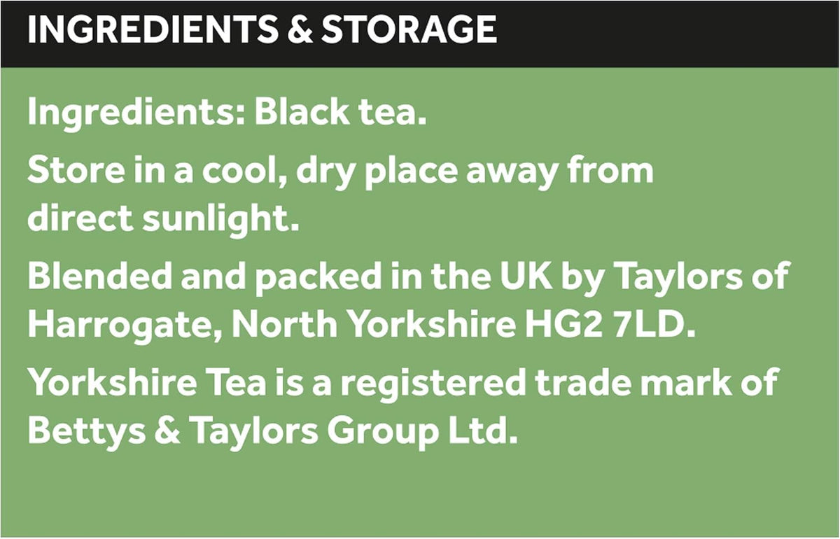 Yorkshire Tea Hard Water Tea Bags, 160 Tea Bags (Pack of 3, Total 480 teabags)