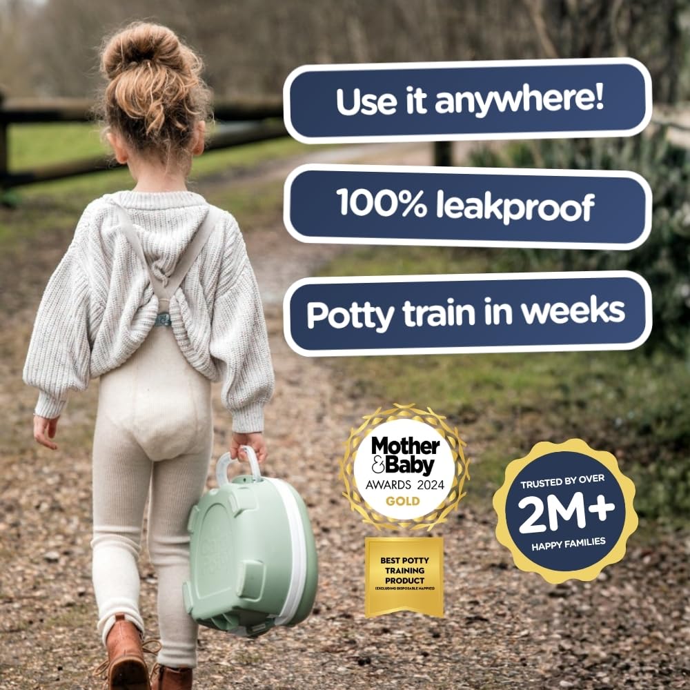 My Carry Potty - Travel Potty, Award-Winning Portable Toddler Toilet Seat for Kids to Take Everywhere (Ladybird)