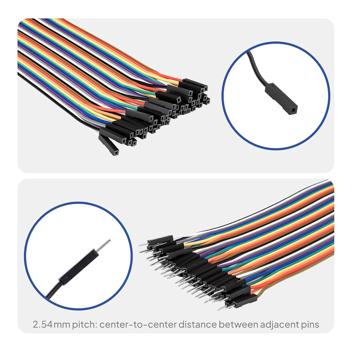ELEGOO 120pcs Multicolored Dupont Wire Kit Compatible with Arduino Projects