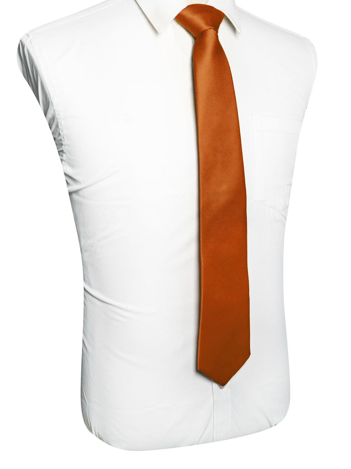 RBOCOTT Solid Color Tie Mens Necktie for Business and Wedding Party