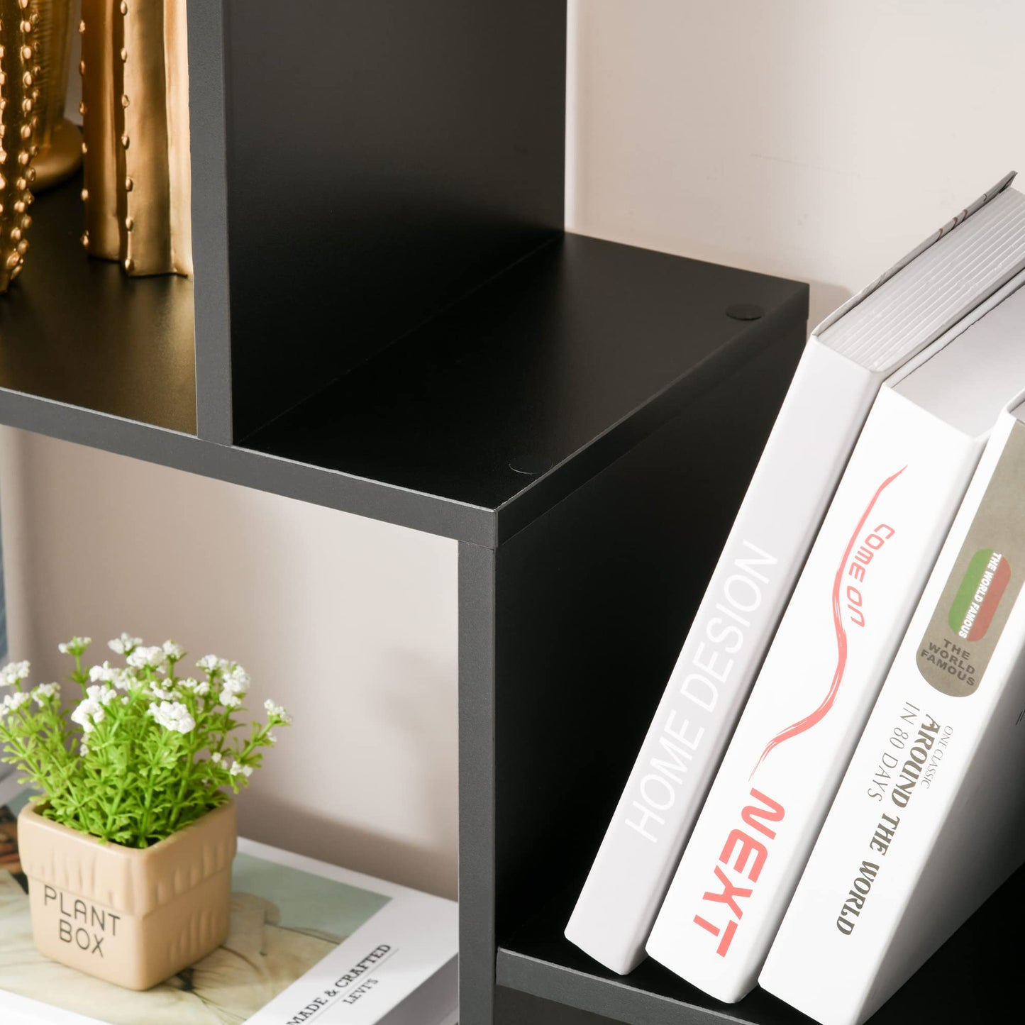 HOMCOM Bookshelf, Tall Bookcase, Modern Room Divider, 8 Cube Storage Unit, Freestanding Storage Shelf for Living Room, Bedroom, Home Office, 70 x 24 x 178 cm, White