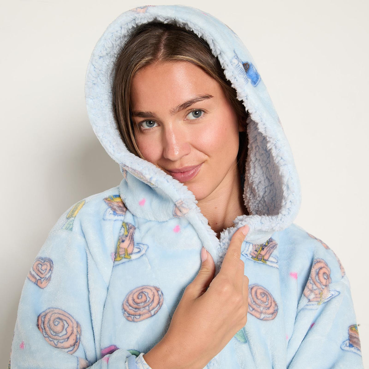 OHS Flannel Dressing Gown Soft Fleece Adults Unisex Thermal Winter Bathrobe