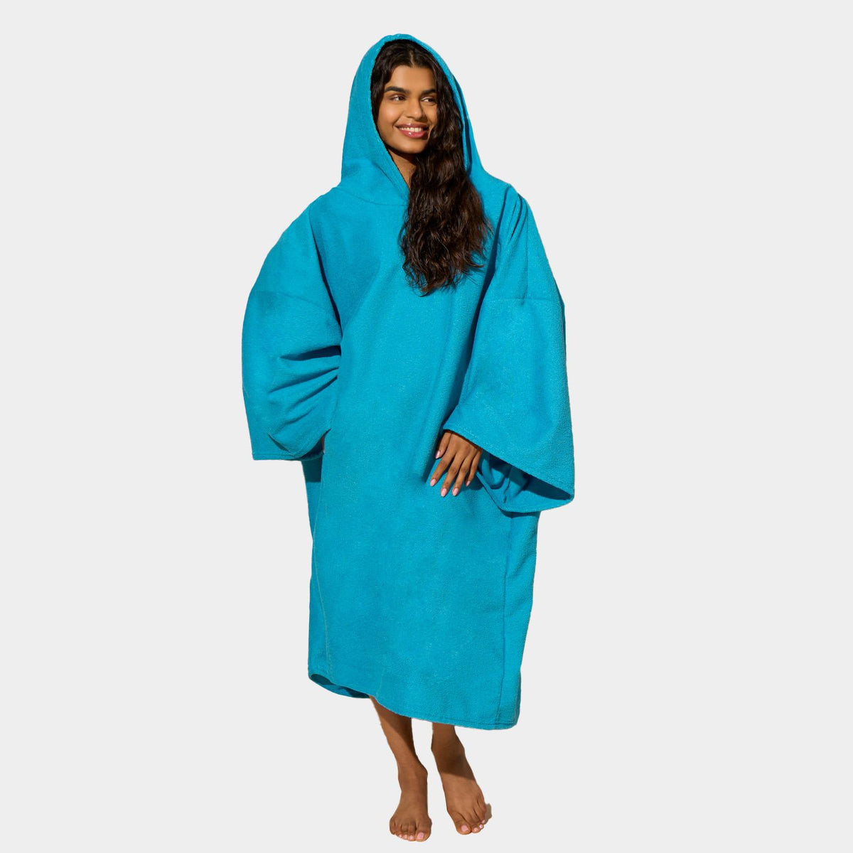 OHS Hooded Towel Poncho Adult Absorbent Dry Beach Swim Bath Changing Robe