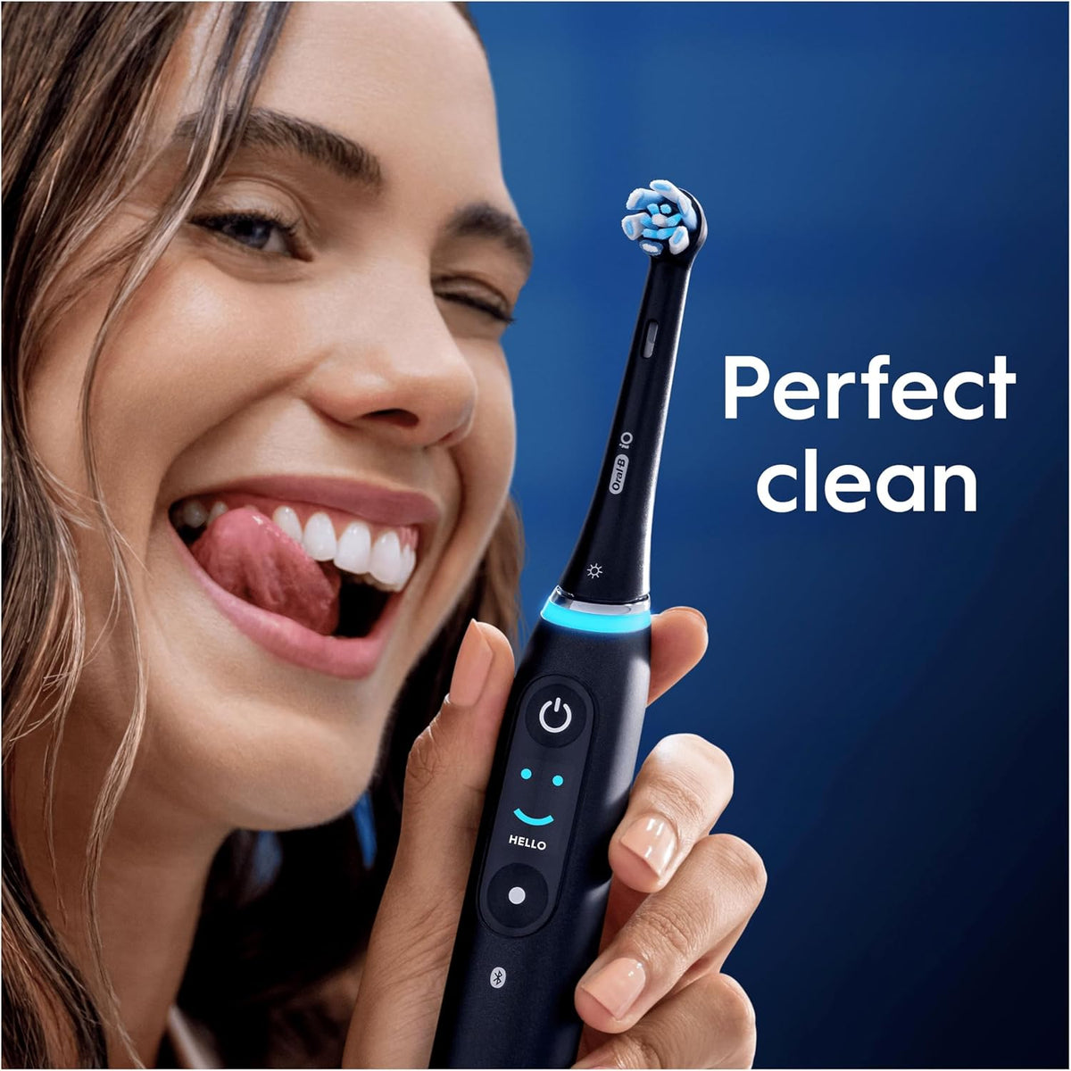 Oral-B iO Series Ultimate Clean Replacement Brush Heads, 2 Count, Black - Original Round Heads, Crisscross Bristles, Deep Cleaning, Plaque Removal, Compatible with iO Electric Toothbrushes