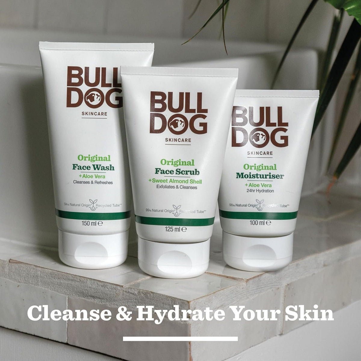 BULLDOG SKINCARE Original Face Moisturiser For Men, With Aloe Vera, 100ml