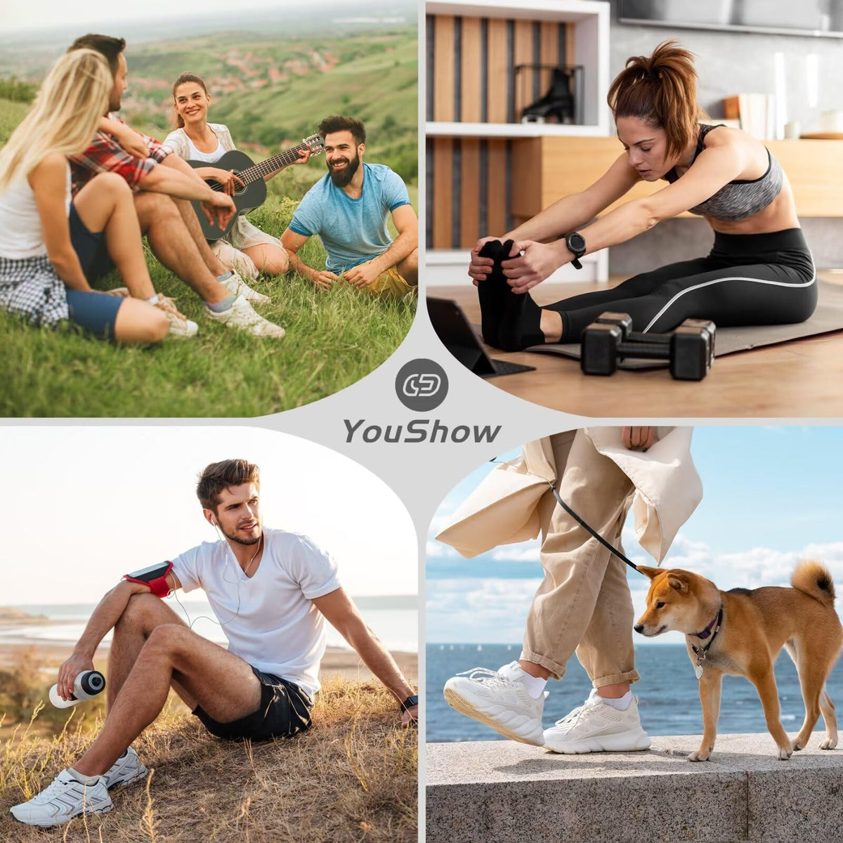 YouShow 10/20 Pairs Trainer Socks Cotton Sports Ankle Socks for Men & Women