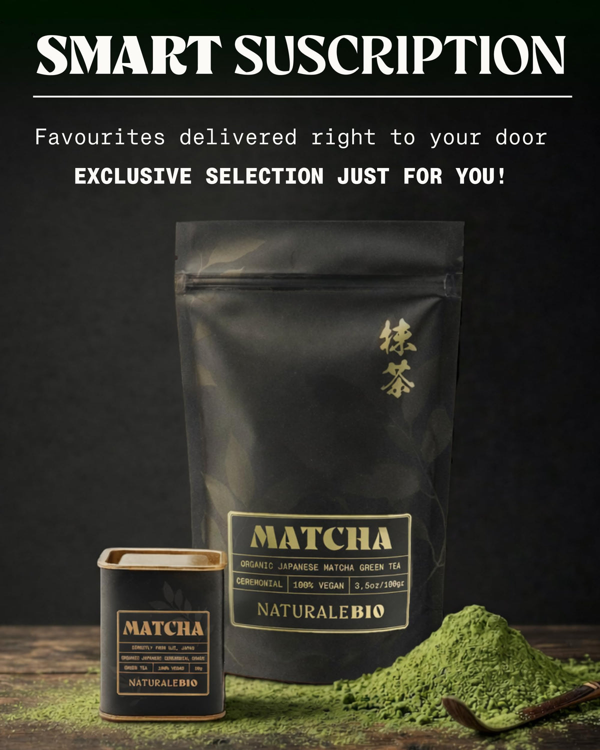 NaturaleBio Organic Premium Grade Japanese Matcha Powder L-Theanine