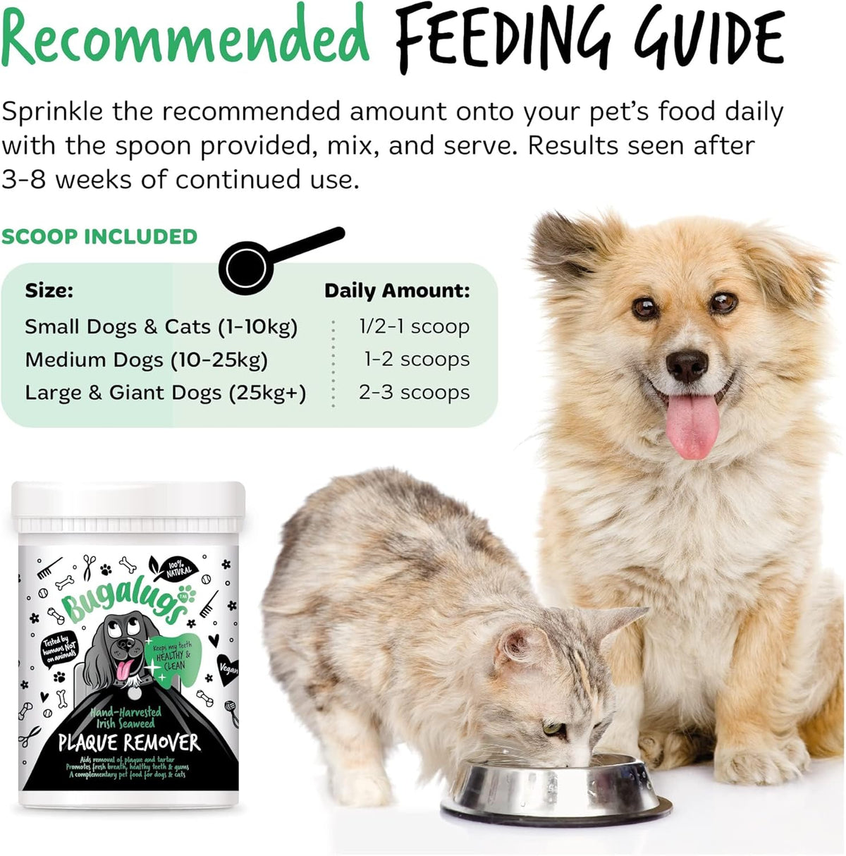 BUGALUGS Plaque Off Remover for Dog 70g Teeth & Bad Breath 100% Natural | Plaque Off Dogs No Need for Dog Toothbrush or Dog Toothpaste | Remove Dog Bad Breath & Plaque Remover for Dogs & Cats