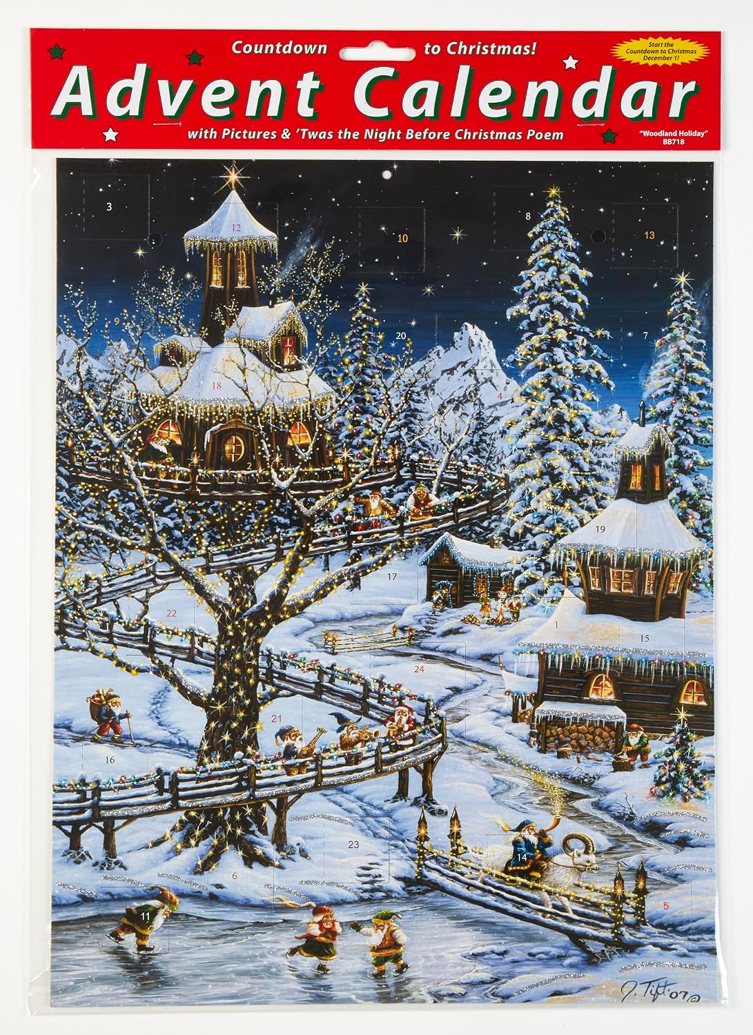 Woodland Holiday Advent Calendar (Countdown to Christmas)