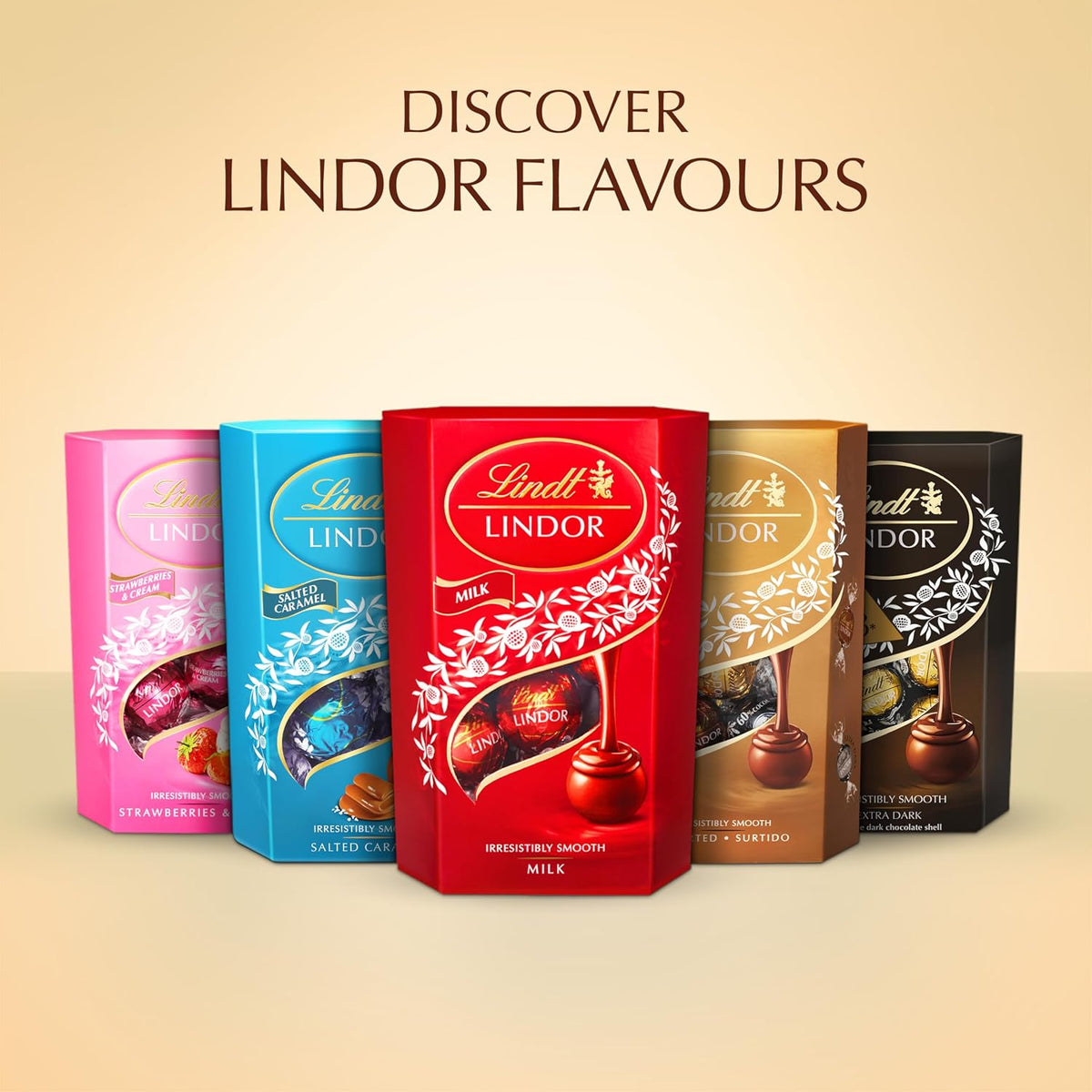 Lindt Lindor White Chocolate Truffles – 200g Box (Approx. 16 Balls) – Smooth Filling – Gift, Birthday, Congratulations Treat