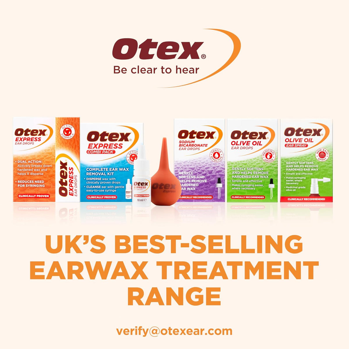 Otex Express Ear Drops. Clinically Proven Ear Wax Removal Drops for Excessive, Hardened Ear Wax. Can Reduce The Need For Syringing or Microsuction, 10ml