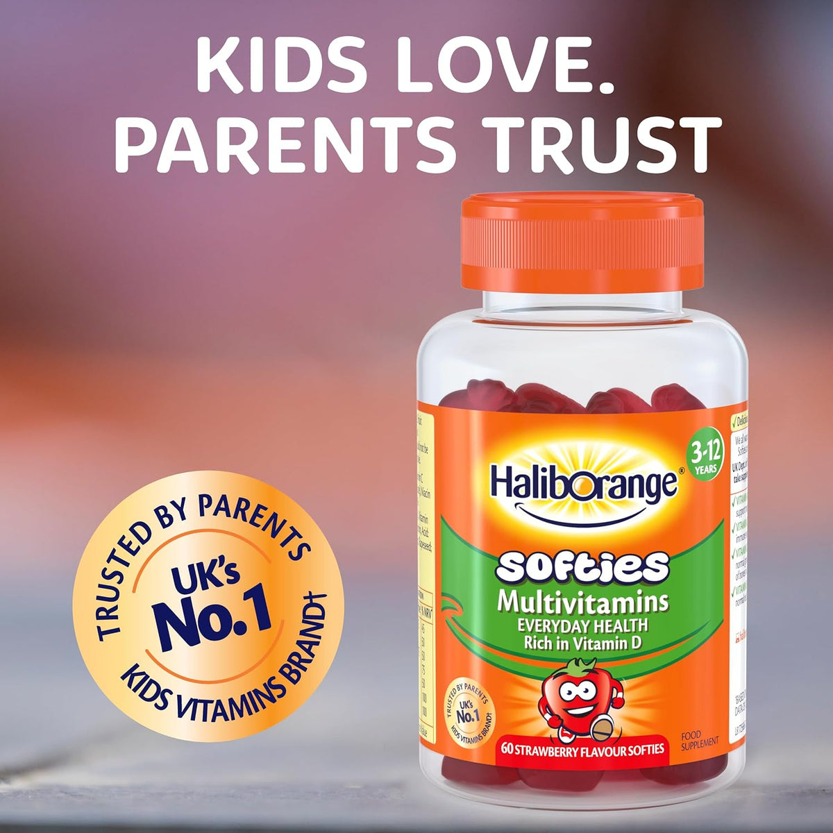 Haliborange Kids Multivitamin Fruit Softies, 60 Chewable Vitamins