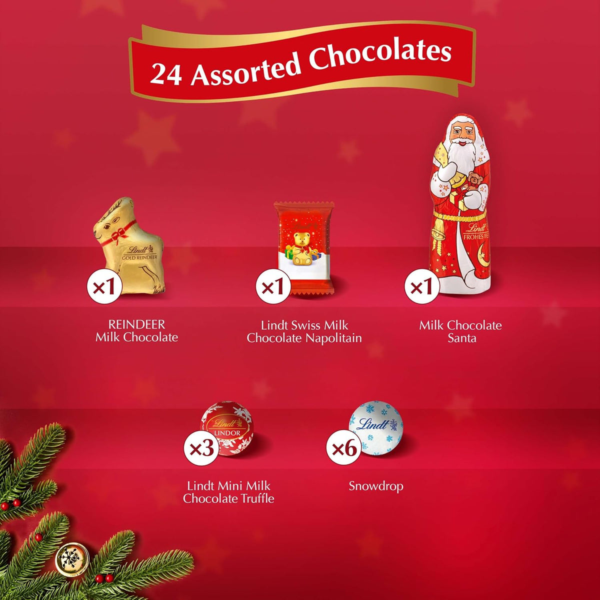 Lindt Milk Chocolate Advent Calendar 2026 160g