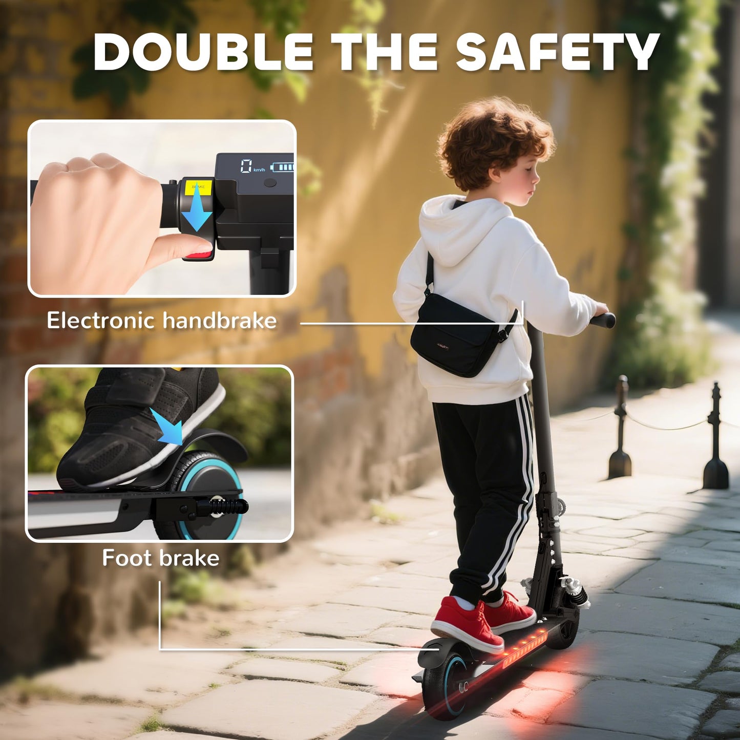 SPORTNOW Kids Electric Scooter — 150W, 14 km/h, 6 km Range, Foldable | CE Certified