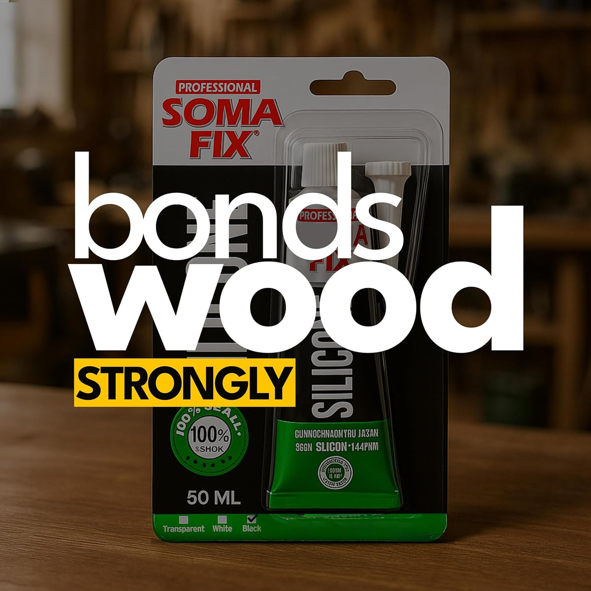 Black Silicone Sealant (No Gun Required) Flexible & Waterproof Sealant