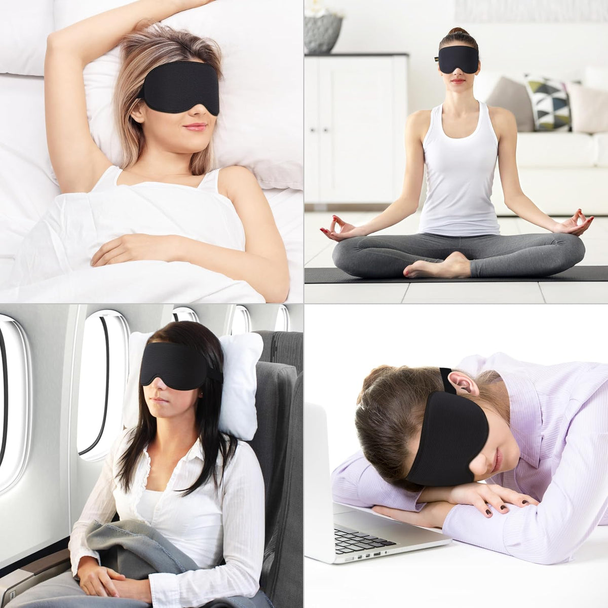 Gritin 100% Blackout Sleep Mask for Women & Men-Zero Eye Pressure Eye Mask