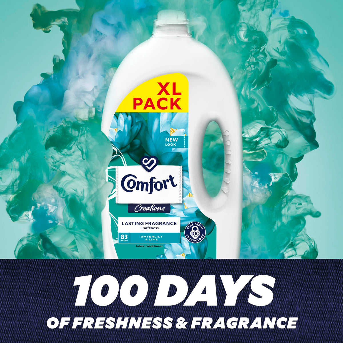 Comfort Perfume Creations Passion Bloom Fabric Conditioner Motion-Activated Fragrance Technology 100 Days of Freshness 30 washes (900 ml)
