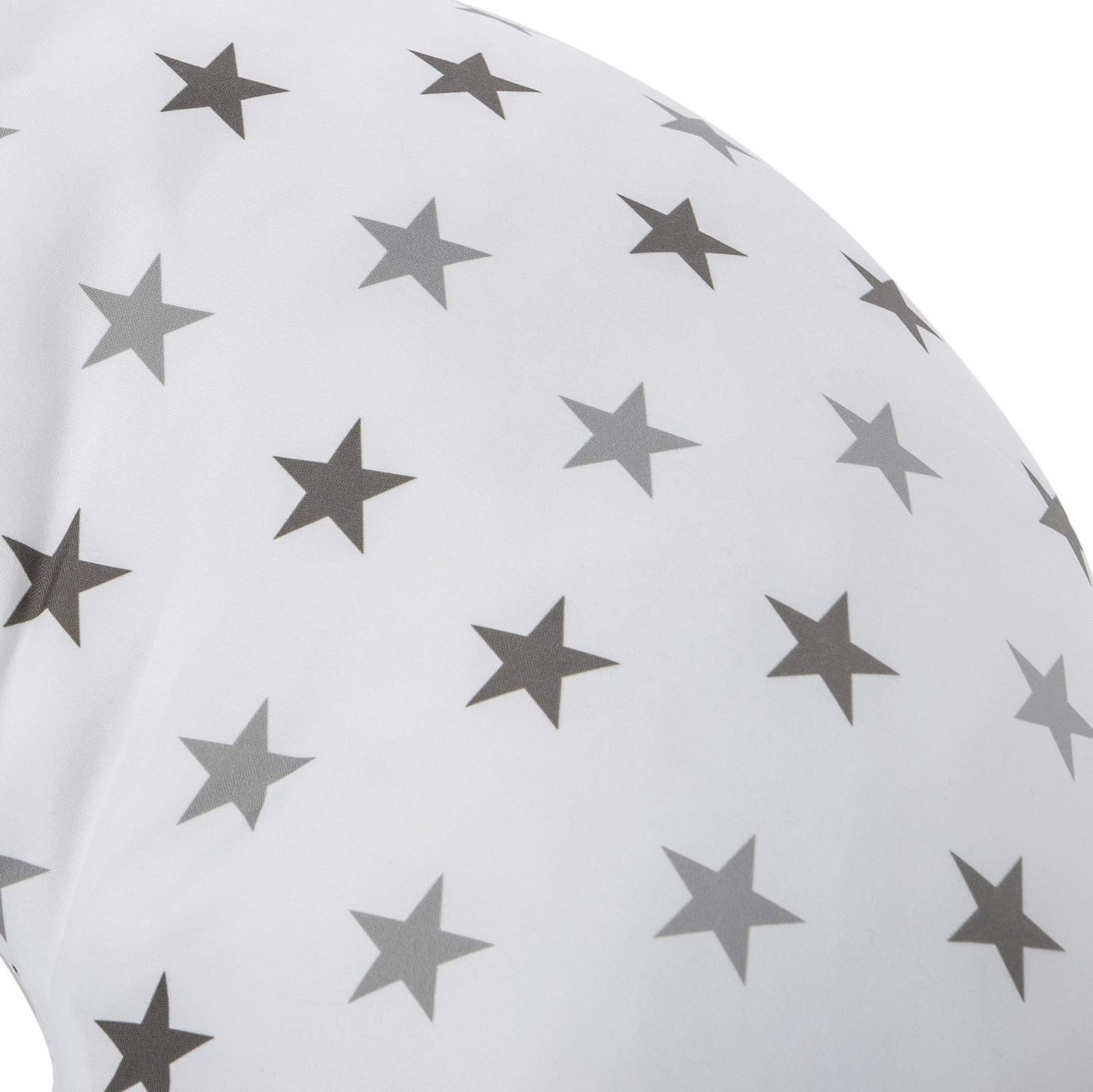 Cuddles Collection Nursing Pillow with 100% Cotton Cover - Removable Cover Breastfeeding Pillows for Comfortable Nursing Support Baby Pillow (Silver Twinkle)