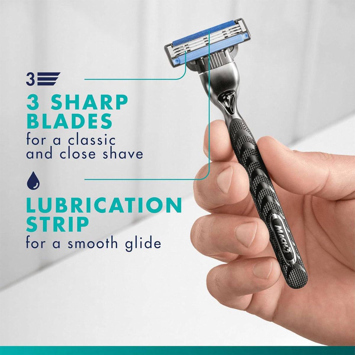 Gillette Mach3 Razor Blade Refills for Men, 12 Count